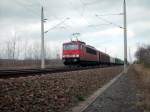 Die in Seddin beheimatete 155 036-7 traf ich am 06.04.2007 auf der KBS 250 mit einem Hangartner Gterzug.