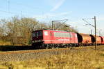 Am 29.11.2017 fuhr die 155 016-9 von der CLR-Cargo Logistik Rail-Service, von Zielitz nach Stendal und weiter nach Wismar .