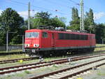 Die EBS mit der 155 239 stand,am 05.August 2021,in Bergen/rügen.