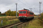 LDK 155 167 als Lz von Mukran nach Rostock Seehafen am 25.10.2022.
