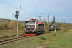 EBS 155 046-6 als Tfzf Richtung Gro�korbetha, am 24.10.2022 in Naumburg (S) Hbf.