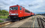 155 273-6 (250 273-0) zu Gast beim Tag der offenen Tür der Verkehrs Industrie Systeme GmbH (VIS) in Halberstadt.

🧰 Traktion4Rent GmbH, vermietet an die Mitteldeutsche Eisenbahn GmbH (MEG)
🕓 2.9.2023 | 14:24 Uhr