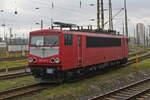 Hier zusehen ist 155 183 am 22.11.23 abgestellt im Gleisvorfeld des Leipziger Hauptbahnhofes.