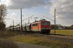 155 249 der LDK schleppte am Abend des 29.03.26 einen VTG-Silozug durch Wittenberg-Labetz Richtung Falkenberg(E).