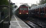 155 087-0 DB kommt durch Kohlscheid aus Richtung Aachen-West,Laurensberg,Richterich mit einem Kurzen Kohlenzug aus Gent-Zeehaven(B) nach Bernburg(D) und fährt in Richtung Herzogenrath,Neuss. 
Aufgenommen vom Bahnsteig 1 in Kohlscheid. 
Bei Strömenden Regen am Abend vom 3.5.2017.