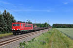 155 192 mit einem Güterzug am 24.05.2018 bei Rohrsen. 