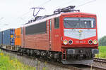  155 183-7 nördlich von Salzderhelden am 23.07.2021 am BÜ 75,1 in Richtung Kreiensen