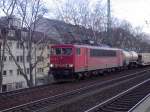 155 258 fhrt mit einem Gz duch Kln-Sd.(5.1.08).