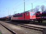 155 154-8 am 26.04.2008 im Bahnhof Guben