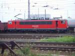 Gerade trifft 155 131-6 mit einem gemischten Gterzug in Nordhausen-Nord ein.