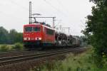 155 180 mit gemischtem Gterzug in Ashausen nimmt Kurs auf Maschen.