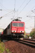 155 182-9 mit einem langen Gz kurz vor Fulda am 25.04.2009