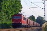 155 040 mit einem Gz Richtung Mnchengladbach am Km 16.0 23.6.2009