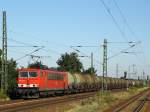 155 231-4 zieht am 27.7.2009 einen Kesselzug durch Priestewitz.