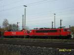 hier sind 155 130-8 u. 182 003-1 am 15.11.09 in regensburg ost.