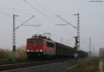 155 031-1 mit Schiebewandwagen am Evsig Forchheim 29.10.09