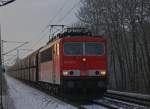  155 179 mit einem Gz Richtung Mnchengladbach an der ehem. Anrufschranke Geilenkirchen 4.1.2010