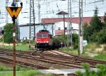 155 154 kommt gerade die  Berliner Kurve  hoch am Abzwg Srg/Stralsund am 14.07.09