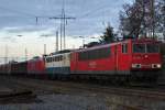 155 135 durchfhrt am 20.1.10 mit 140 423,145 xxx und Gz Ratingen-Lintorf