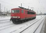 Hier 139-9, bei der Durchfahrt am 22.1.2010 durch Angermnde.