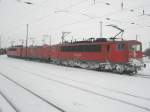 Hier 155 115-4, abgestellt am 1.2.2010 in Angermnde.