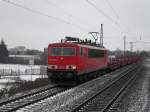 155 086-2 begegnete  mir am 12.02.10 auf meiner Fahrt von Rostock nach Dsseldorf bei der Einfahrt kurz vor Osnabrck Hbf.