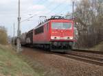 155 218 unterwegs mit einem Gterzug von Mukran nach Rostock Seehafen bei Bergen/Rgen.Erst nach der Wende fuhren die  Container  von den Bw`s aus Leipzig,Seddin und Mannheim Leistungen nach Rgen.