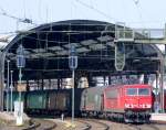 Die 155 168-8 fuhr am 03.04.2009 durch Aachen Hbf, richtung Kln.