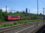 155 244-7 steht am 01.08.10 im oberem Bahnhof Reichenbach/V.