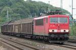 Die 155 218-1 zieht einen Gz durch Kln West am 13.08.2010