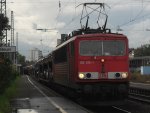 DB 155 015-1 mit einem Ford Autozug in Beuel am 30.8.10