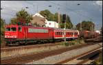 155 248 (9180 155 248-8 D-DB) hat einen langen Gterzug am Haken und passiert Westhoven in Richtung Vorhalle.