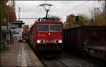 155 033 (9180 6155 033-4 D-DB) durchquert Bochum-Rimcke in Richtung Hagen-Vorhalle. (04.11.2010)