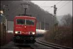 155 143 (9180 6155 143-1 D-DB) hat einen langen Gterzug am Haken und wird in wenigen Minuten den Rangierbahnhof Hagen-Vorhalle erreichen. (22.01.2011)