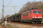 155 261-1 mit Rhrenzug am 07.04.2011 zwischen Rathenow und Nennhausen