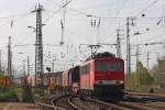 155 099-5 mit einem Gterzug in grobe Richtung Mnster (Westf.) bei der Durchfahrt in Hamm (Westf.), 9.4.11