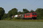 155 104-3 mit einem gemischten Gterzug in Ratingen am 01.06.2011