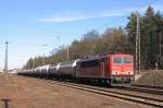 155 101 mit Kesselwagenzug am 06.03.2011 in Eberswalde