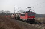 155 011-0 mit gemischten Gterzug am 12.03.2011 bei Salzderhelden