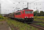 DB 155 180-3 mit einem gemischten Gterzug Richtung Grokorbetha, in Naumburg (S) Hbf; 10.09.2011