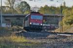 MEG 701 (155 124-1) mit Mercedes-Ganzzug bei Fulda am 26.10.2011