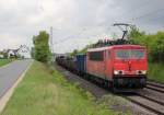 155 103-5 DB Schenker Rail bei Staffelstein am 07.05.2012.