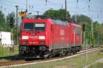 E-Lok BR 185 288-8 und 155 115-9 der RAILION DB AG Logistik, Bw Wismar [11.05.2008]