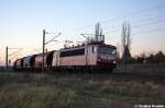 155 219-9 DB Schenker Rail Deutschland AG mit einem Kalizug in Stendal(Wahrburg) und fuhr in Richtung Tangerhtte weiter.