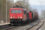 155 061-5 DB Schenker Rail in Michelau am 28.03.2013.