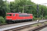 Die 155 099-5 am 30.07.2012 im HBF Osnabrck auf der oberen Ebene.