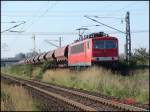 BR 155 078-9 mit dem GZ45506 vom Rostocker Seehafen nach Mukran.