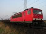 BR 155 263-7 am Abend des 6.9.06 bei Drakenburg (KBS 380).