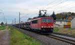 155 189 hatte am 20.10.13 einen Skodazug am Haken, als sie in Braschwitz Richtung Magdeburg unterwegs war.