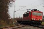 155 229-8 DB Schenker bei Redwitz am 26.11.2013. 